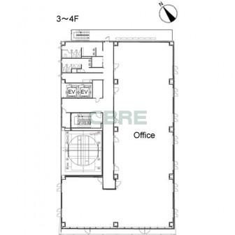 3階〜4階 平面図