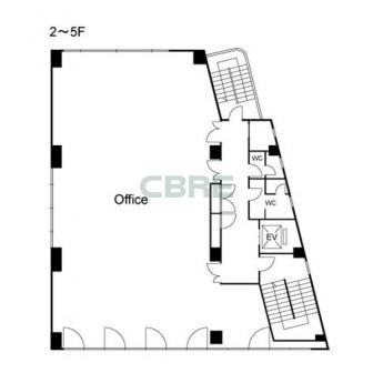 2階〜5階 平面図