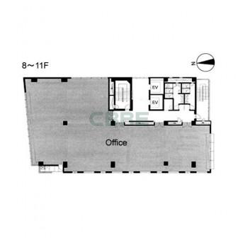 8階〜11階 平面図
