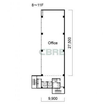 8階〜11階 平面図