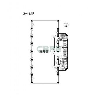 3階〜12階 平面図