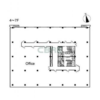 4階〜7階 平面図