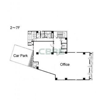2階〜7階 平面図
