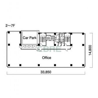 2階〜7階 平面図
