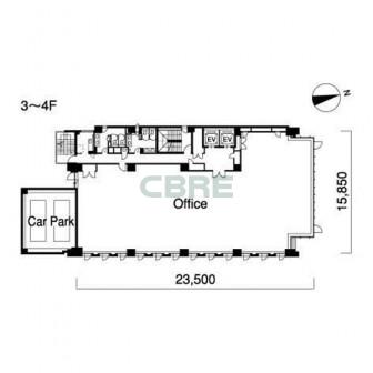 3階〜4階 平面図