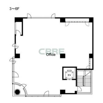 3階〜6階 平面図