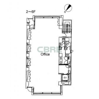 2階〜6階 平面図