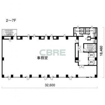 2階〜7階 平面図
