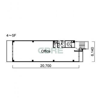 4階〜5階 平面図