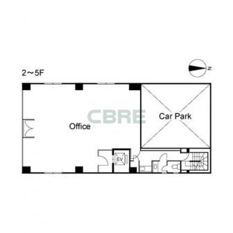 2階〜5階 平面図