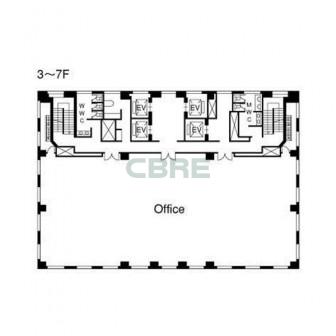 3階〜7階 平面図