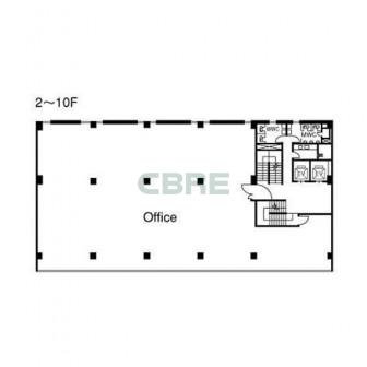 2階〜10階 平面図