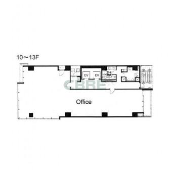 10階〜13階 平面図