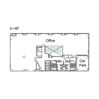 3階〜6階 平面図