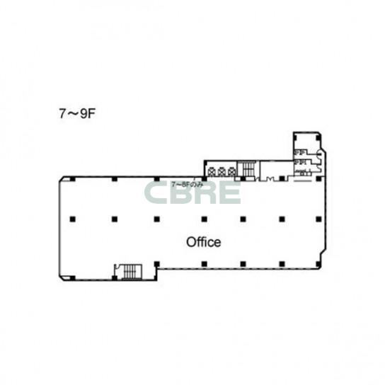 7階〜9階 平面図