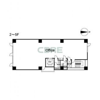 2階〜5階 平面図