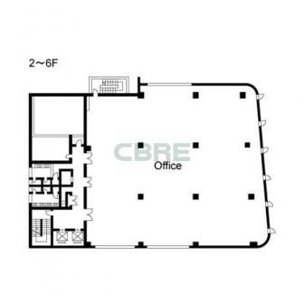 2階〜6階 平面図