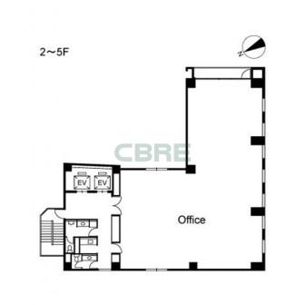 2階〜5階 平面図