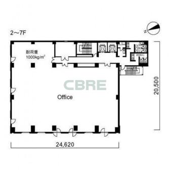 2階〜7階 平面図