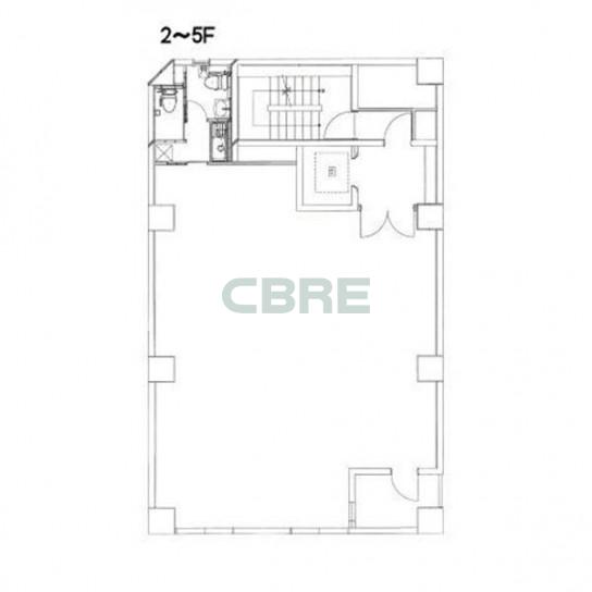 2階〜5階 平面図