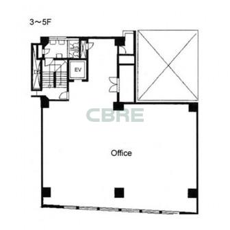 3階〜5階 平面図