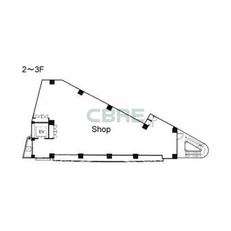 2階〜3階 平面図