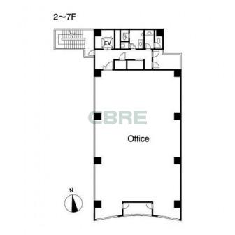 2階〜7階 平面図
