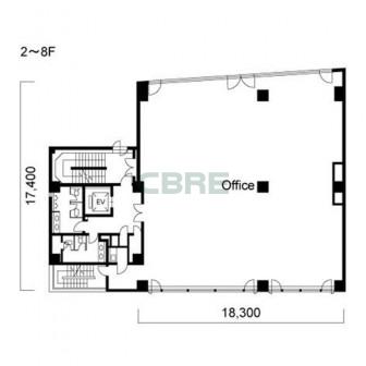2階〜8階 平面図