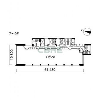 7階〜9階 平面図