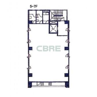 5階〜7階 平面図