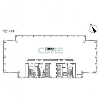 12階〜14階 平面図