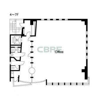 4階〜7階 平面図