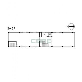 3階〜6階 平面図