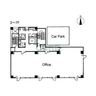 2階〜7階 平面図