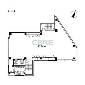 4階〜8階 平面図