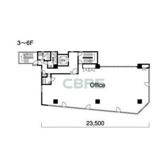 3階〜6階 平面図