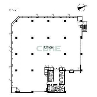 5階〜7階 平面図