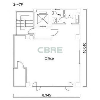 2階〜7階 平面図