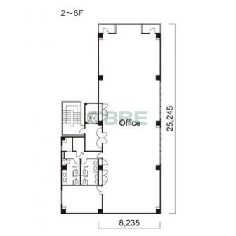 2階〜6階 平面図