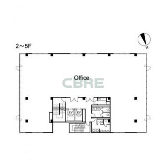 2階〜5階 平面図