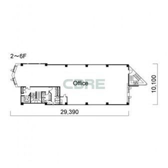 2階〜6階 平面図