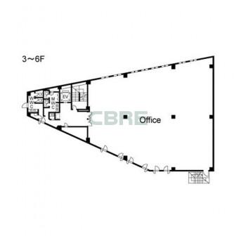 3階〜6階 平面図