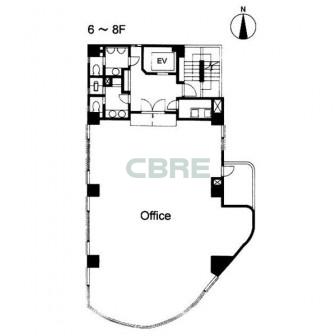 6階〜8階 平面図