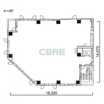 4階〜6階 平面図