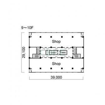 9階〜10階 平面図
