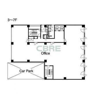 3階〜7階 平面図