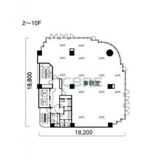 2階〜10階 平面図