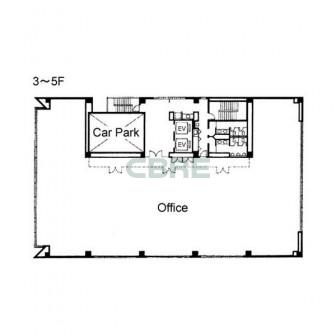 3階〜5階 平面図