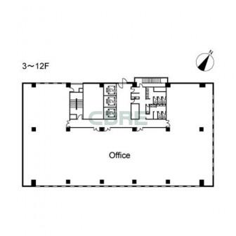3階〜12階 平面図