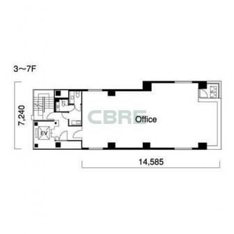 3階〜7階 平面図